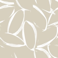 Obraz premium Tropical Leaf Brush Strokes Seamless Pattern Design -