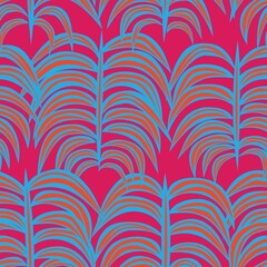 Tropical Leaf Seamless Pattern Design