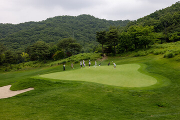 Fototapeta na wymiar 2022 KLPGA 한국여자골프 셀트리온 퀸즈 마스터즈