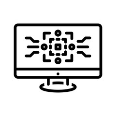 Black line icon for Firmware