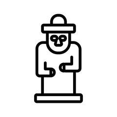 Black line icon for Jeju