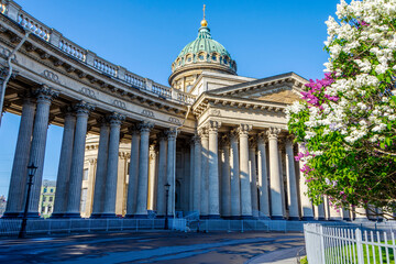 Fototapeta na wymiar St. Petersburg, Russia - june 2022: Kazan (Kazansky) Cathedral. Spring Saint Petersburg.
