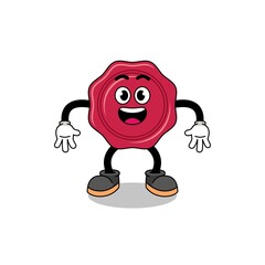 sealing wax cartoon with surprised gesture
