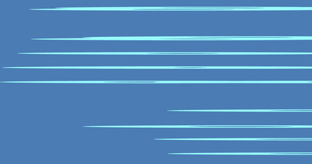 Render with blue elongated ellipses in line