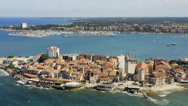 Aerial photo of Umag town, Istra, Croatia