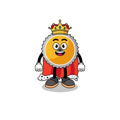 Mascot Illustration of saw blade king