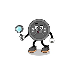 Mascot of barbell plate searching