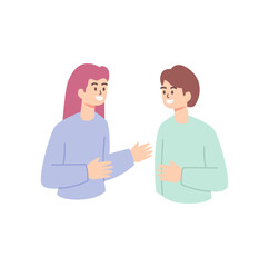 Obraz premium Woman and woman talking about something
