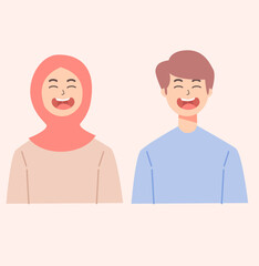 Laughing Man and Woman