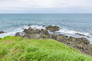 View of the Cape Nosappu in Nemuro, Hokkaido, Japan, the easternmost point in Japan which is open to the public.