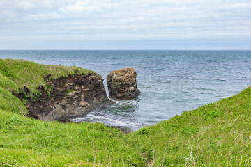 View of the Cape Nosappu in Nemuro, Hokkaido, Japan, the easternmost point in Japan which is open to the public.