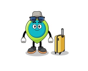 location symbol mascot doing vacation