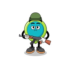 Cartoon of location symbol soldier