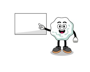 chewing gum illustration doing a presentation