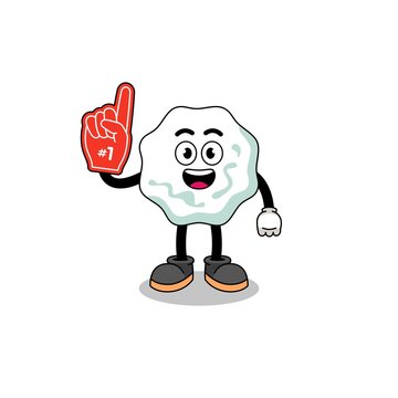 recommend clip art: Cartoon mascot of chewing gum number 1 fans