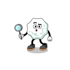 Mascot of chewing gum searching