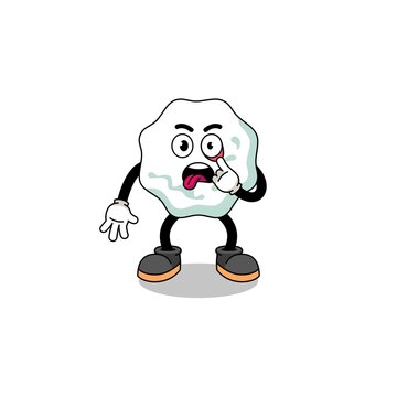 recommend clip art: Character Illustration of chewing gum with tongue sticking out