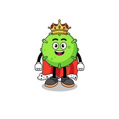 Mascot Illustration of virus king