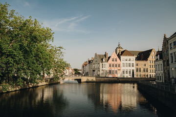 Fototapeta na wymiar Bruges, belgium 2022-06-20: the city bruges of the country belgium during the summer