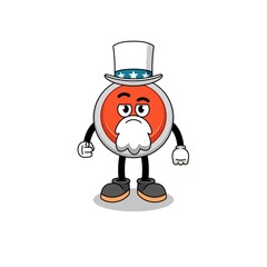 Illustration of emergency button cartoon with i want you gesture