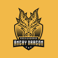 Dragon esport logo Design vector illustration
