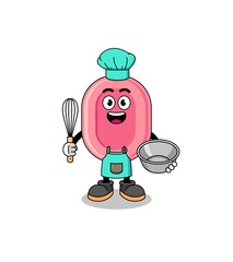 Illustration of soap as a bakery chef
