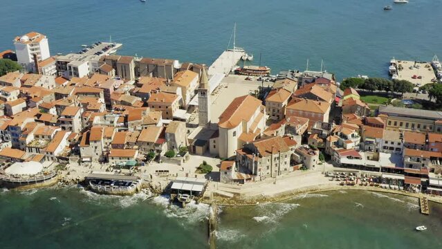 Aerial photo of Umag town, Istra, Croatia