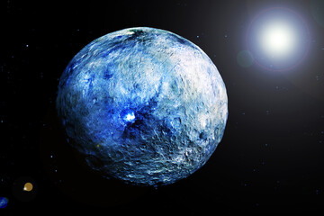 Ceres, dwarf planet. Elements of this image furnished by NASA - obrazy, fototapety, plakaty