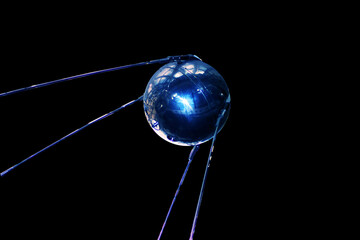 The first satellite of the Earth. Elements of this image furnished by NASA - obrazy, fototapety, plakaty