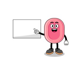 soap illustration doing a presentation