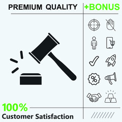  Judgement verdict icon graphic elements for your work