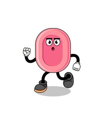 running soap mascot illustration