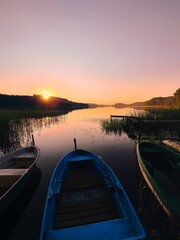 sunset on the lake, Poland Warmia