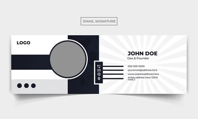 Modern email signature design template using for social media business marketing