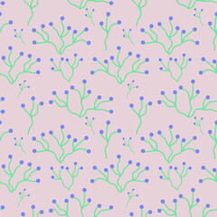 Floral seamless pattern. Summer botanical background. Fashionable template for design.