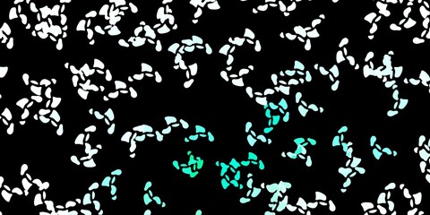 Dark green vector template with abstract forms.