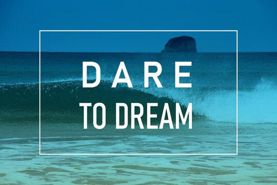 Naklejki Dare to dream social media poster