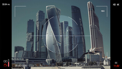 A look through the photo camera at Moscow city