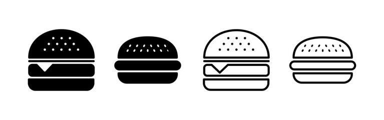 Burger icon vector. burger sign and symbol. hamburger
