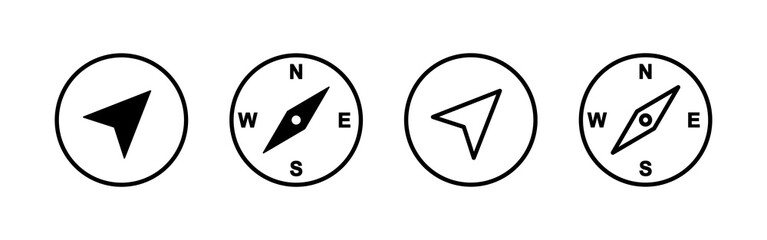 Compass icon vector. arrow compass icon sign and symbol - obrazy, fototapety, plakaty