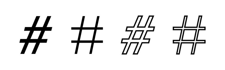 Hashtag icon vector. hashtag sign and symbol
