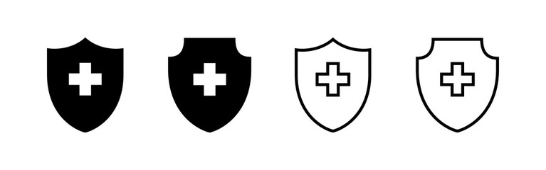 Health insurance icon vector. Insurance health document sign and symbol
