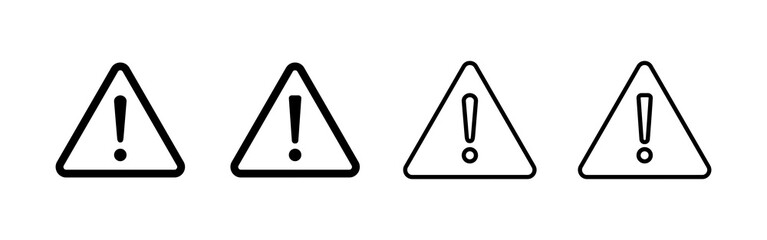 Exclamation danger icon vector. attention sign and symbol. Hazard warning attention sign