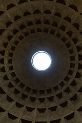 Italy. Rome. The dome of the Pantheon is a monument of the history and architecture of ancient Rome.