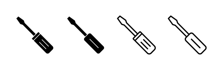 Screwdriver icon vector.tools sign and symbol