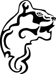 Cat - Wild Animals - Logo Animal Vector, Animal Silhouette Stencil