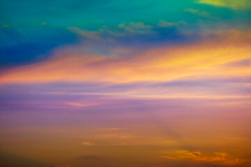 Obraz na płótnie Canvas Colorful cloudy sky at sunset