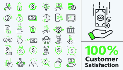 Finance  icon set graphic elements for your work.eps