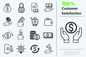 Finance  icon set graphic elements for your work.eps
