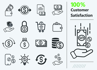Finance  icon set graphic elements for your work.eps